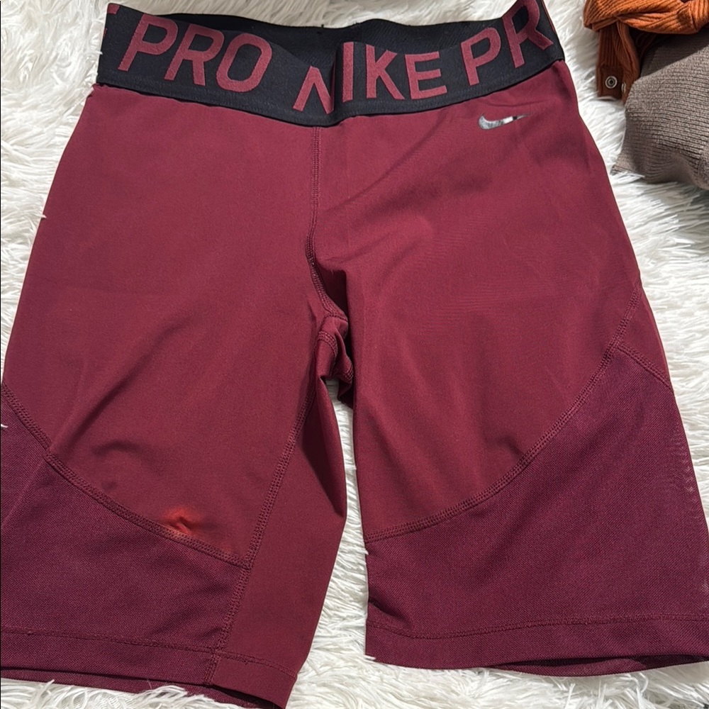 Nike Women’s Pro Maroon Shorts